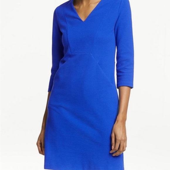 Boden Bronte Ottoman Dress Cobalt Blue 10P Stretch Knit with Pockets - Picture 8 of 14